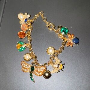 Talbots Insect Gold Charm Bracelet